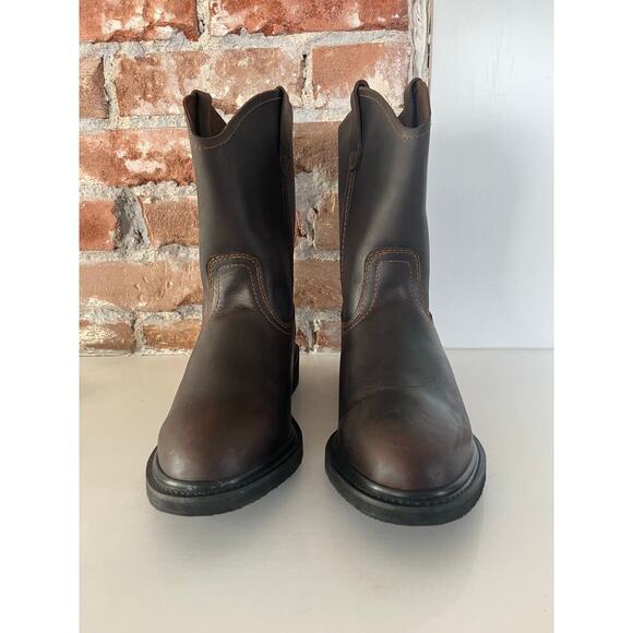 Bonanza 10 Inch Steel Toe Leather Work Boots Men’s US 8.5 EU 41.5 - Picture 3 of 9